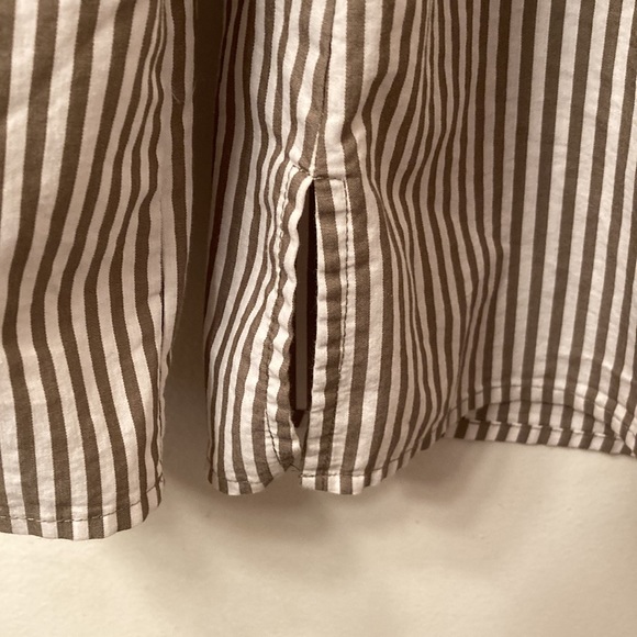 MICHAEL Michael Kors green & white striped blouse - Picture 9 of 12